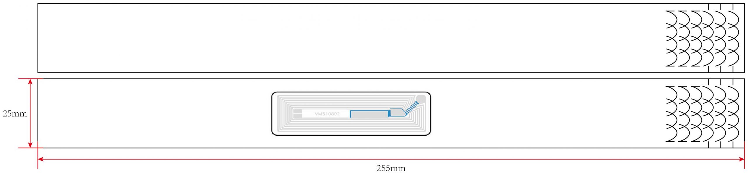 TRTHB01-003 rfid thermal wristband size 2