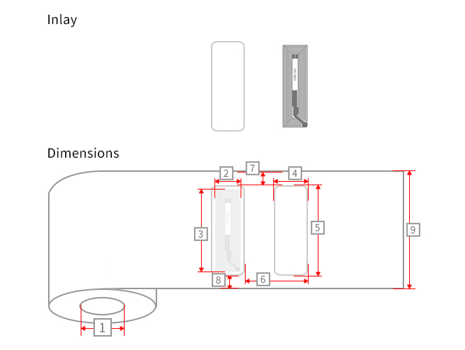 Icode rfid label 56-18 52-15 dimension