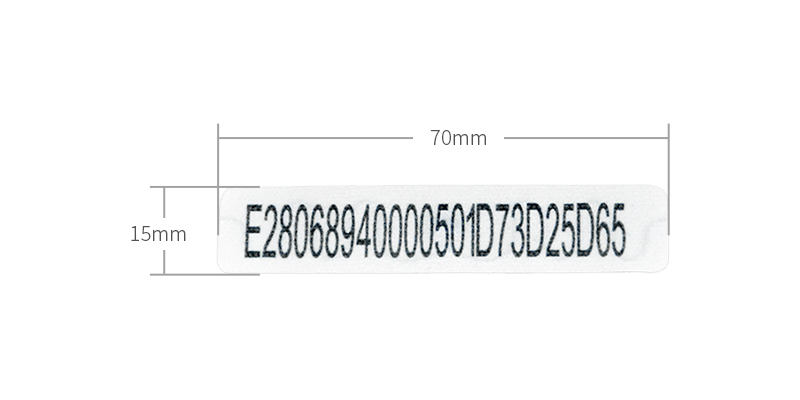 Custom Farbic with EPC Number RFID laundry Tag 7015mm size