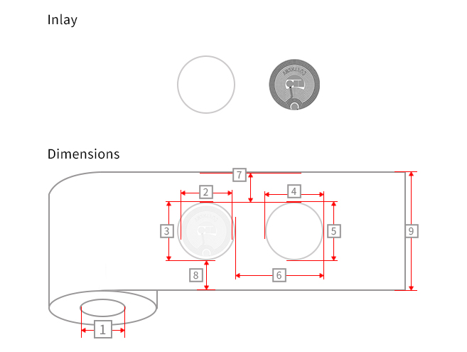 F08 rfid label φ25 φ22 dimension